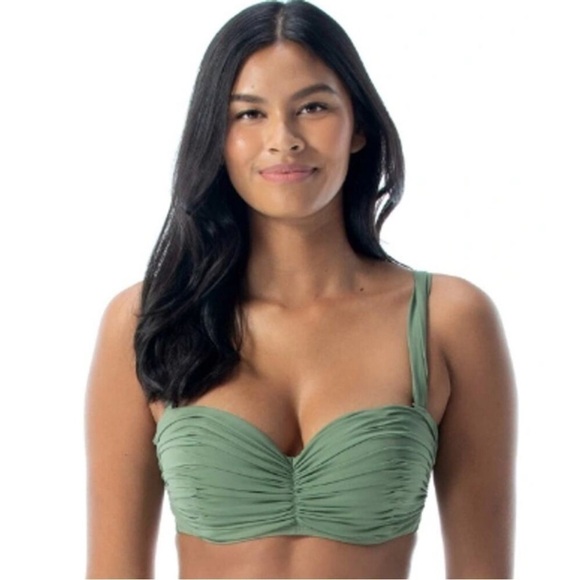 COCO REEF Women's Charisma Bra-Sized Bikini Top Palm Green 32/34DD swimwear top - Picture 2 of 16
